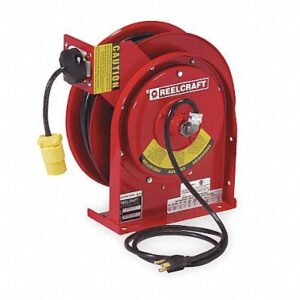Reelcraft L 4050 163 3 1 Cord Reel, 50 Ft, 16/3, Sjtow, Red, 120Vac