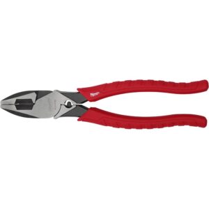 Milwaukee 48-22-6100 9 Inch Leverage Lineman Pliers w/ Crimper and Pipe Reaming Head Design