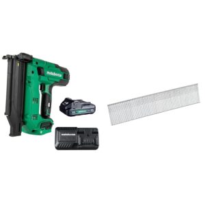 Bundle of Metabo HPT 18V MultiVolt Compact Cordless Brad Nailer Kit, NT1850DG + Metabo HPT Brad Nails | 1-Inch x 18 Gauge | Smooth | Electro Galvanized | 1,000 Count | 24102THPT