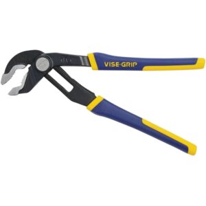 IRWIN VISE-GRIP Tools GrooveLock Pliers, V Jaw, 6-inch (4935351), Black, Blue Yellow, Silver, 6"