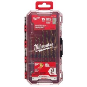 Milwaukee Shockwave Titanium Drill Bit Kit w/ 15 Pcs 48-89-4670