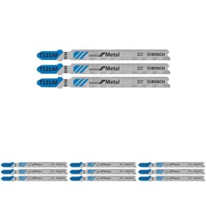 BOSCH T121AF3 3-Piece 3-5/8 in. 21 TPI Speed for Metal T-Shank Jig Saw Blades (Pack of 4)