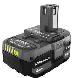 RYOBI ONE+ 18V Lithium-Ion 4.0 Ah Battery - Up to 3X Runtime vs 1.5Ah, LED Fuel Gauge, 18V Compatible PBP005