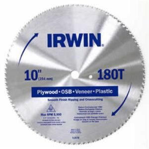 IRWIN Tools Classic Series Steel Corded Circular Saw Blade, 7 1/4-inch, 60T, .087-inch Kerf (11240)