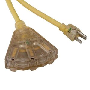 Bayco BAYSL-740L Sl-740L 25' Osha Nrtl Compliant Extension Cord W/Lighted End & 3 Outlets - 15Amp