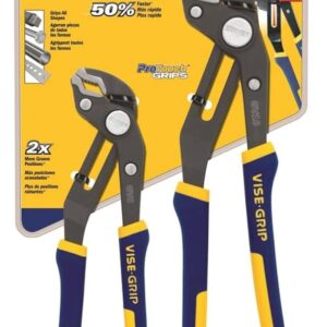 IRWIN Tools Vise-Grip GrooveLock Pliers Set, V-Jaw, 2 Piece, 2078709