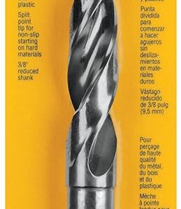 DEWALT DW1625 3/4-Inch Black Oxide 1/2-Inch Shank Reduced Shank Twist Drill Bit