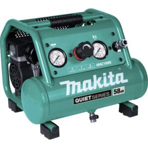 Makita MAC100Q Quiet Series, 1/2 HP, 1 Gallon Compact, Oil-Free, Electric Air Compressor
