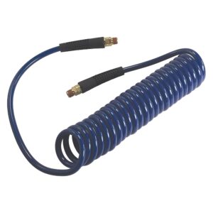 Primefit PUR14015P Polyurethane Recoil Air Hose 1/4" x 15Ft with Field Repairable Swivel Ends