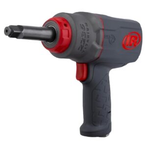 Ingersoll Rand 2236QTIMAX-2 DXS2 1/2" Air Impact Wrench, 2" Extended Anvil, Quiet, 1500 ft-lb Torque, Titanium Hammercase, Friction Ring Retainer, Pistol, Interchangeable Anvil, Multi-functional Tool