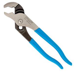 CHANNELLOCK 412 6.5-inch V-Jaw Tongue & Groove Pliers, Made in USA, 0.94-inch Jaw Capacity, Forged High Carbon Steel, More Points of Contact on Round Stock