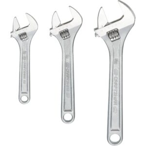 CRAFTSMAN Adjustable Wrench Set, 3-Piece All Steel, Metirc and SAE Scale (CMMT12001)