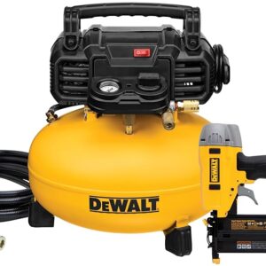DEWALT Pancake Air Compressor with 165 Max PSI and 2.6 CFM @ 90 PSI and 18 Gauge Brad Nailer Combo Kit