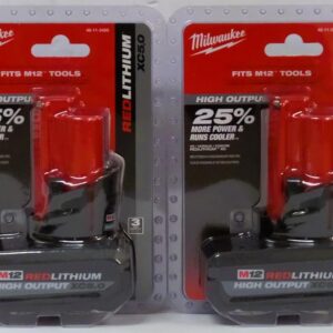 Milwaukee 48-11-2450 12V Lithium-Ion High Output 5Ah Battery 2 Pack