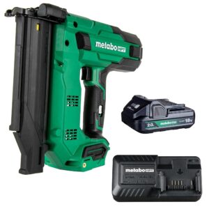 Metabo HPT 18V MultiVolt Compact Cordless Brad Nailer Kit, 18 Gauge Nailer with Power Tool 2.0Ah Lithium Ion Battery, Drives 5/8" to 2" Brad Nails, 700 per Charge, NT1850DG