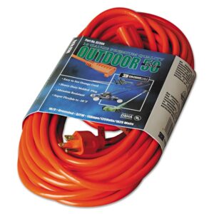 Southwire Light Duty Extension Cord, 50Ft, 16 Gauge, 3 Conductor, Outdoor Extension Cord, SJTW, Orange, 2308SW8803