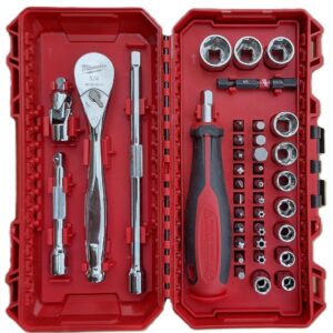 Milawaukee Ratchet, Socket and Bit Set 1/4 Inch 38 Pieces