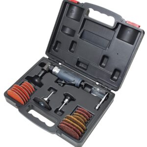 Ingersoll Rand 302BK Angle Air Die Grinder 2" & 3" Pad Kit, 20,000 RPM, 0.33 HP, 1/4" Collet, Rear Exhaust
